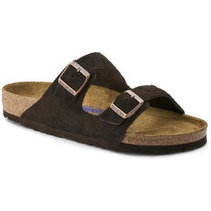 Birkenstock: BIRKENSTOCK ARIZONA SUEDE MOCHA SLIDE
