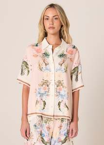 Tops: FATE + BECKER SOLARA PLACEMENT PRINT COLLARED SHIRT