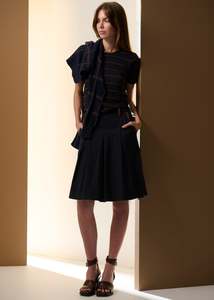 POL SABLE TEE STRIPE INK/CHOC