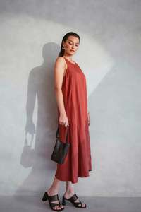 MARLOW PALMA DRESS RHUBARB