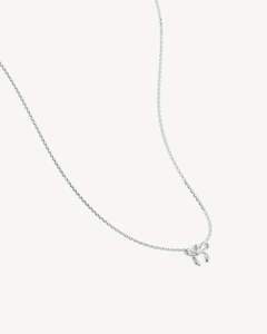 BY CHRALOTTE SILVER FOREVER MORE BOW NECKLACE