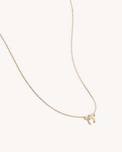 Jewellery 1: BY CHARLOTTE GOLD FOREVER MORE BOW NECKLACE
