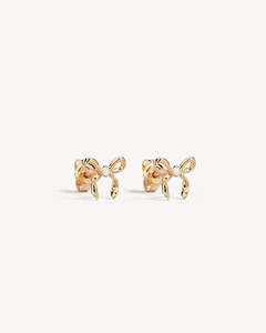 BY CHARLOTTE GOLD FOREVER MORE BOW STUD EARRING