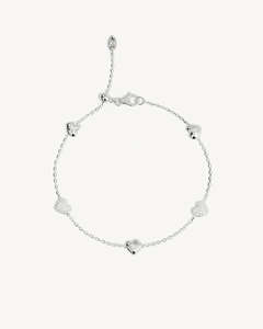 BY CHARLOTTE SILVER YOU HAVE MY HEART CHARM BRACELET
