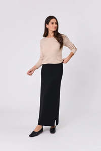 Skirts: MARLOW SERENE MERINO SKIRT BLACK