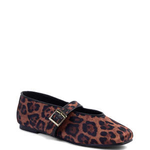 Flats: KATHRYN WILSON ISA BALLET LEOPARD SATIN