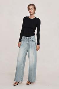 Marle: MARLE CROSS STITCH JEAN FADED BLUE