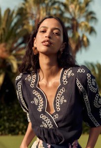 Once Was: ONCE WAS MORGAN BLOUSE LAPIS