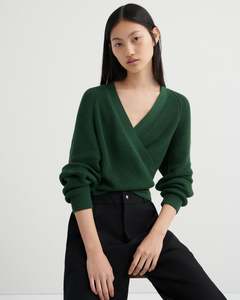Knitwear: KOWTOW COMPOSURE CARDI FOREST
