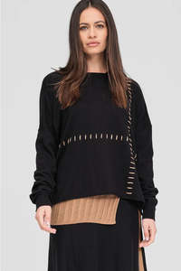 TAYLOR STITCHED LUCENT HOODIE BLACK/TOFFEE