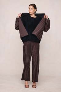 MARLE AGNES JACKET BLACK/TAPENADE