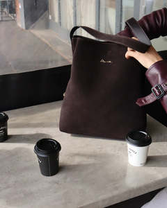 Kathryn Wilson: KATHRYN WILSON TOBI TOTE CHOCOLATE SUEDE