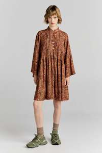 KAREN WALKER GLAZE DRESS BURGUNDY MULTI