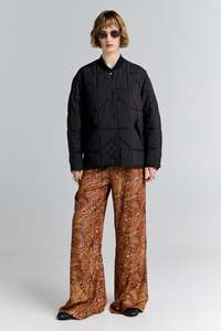 Jackets Coats: KAREN WALKER MONOGRAM JACKET BLACK/BROWN