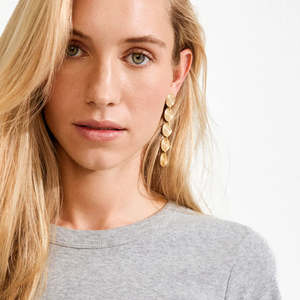 Jewellery 1: PILGRIM AIR EARRING GOLD