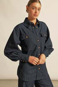 ZOE KRATZMANN CREST TOP DARK DENIM