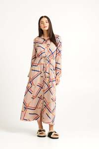Tuesday: TUESDAY NICOLA DRESS HERRINGBONE PRINT