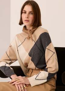 Pol: POL CARMEL KNIT SCARF CAMEL