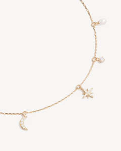 BY CHARLOTTE GOLD CELESTIAL SKIES CHARM CHOKER