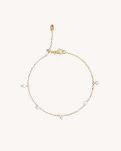 Jewellery 1: BY CHARLOTTE GOLD MOONLIT BLOOM PEARL BRACELET
