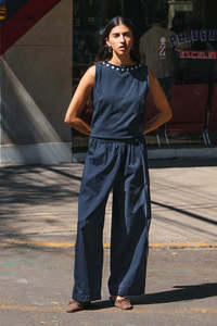ROWIE MARYANNE BARREL LEG PANTS INK