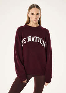 Tops: P.E NATION LEGACY KNIT CREW MAHOGANY