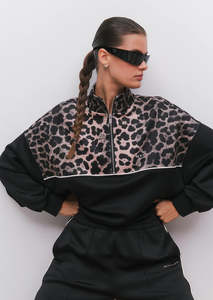 Tops: P.E NATION BOUNDLESS ZIP JACKET LEOPARD