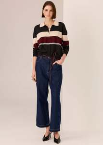 POL PARREL POLO JERSEY BLACK MULTISTRIPE