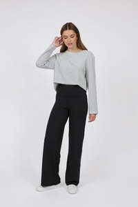 Bottoms: MARLOW DASH WIDE LEG PANT BLACK