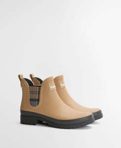 Boots: ARRIVING 21.05.26 | BARBOUR MALLOW CHELSEA WELLY BEIGE/DRESS TARTAN