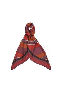 Karen Walker Eyewear: KAREN WALKER STRIPE CLASSIC SCARF PLUM