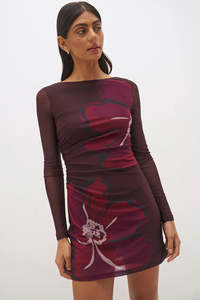 MØN RENN LIMA MINI DRESS CHERRY FLORAL