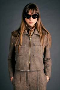 KAREN WALKER LANDING JACKET BROWN MULTI