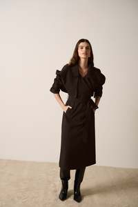 ESMAEE METRO TRENCH COAT CHOCOLATE