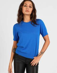 Tops: STORM COTTON CLASSIC TEE ELECTRIC BLUE