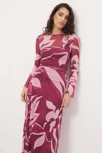 MON RENN PETA SHEER MAXI DRESS