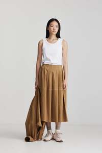 Bottoms: RICOCHET CARTER SKIRT TAN