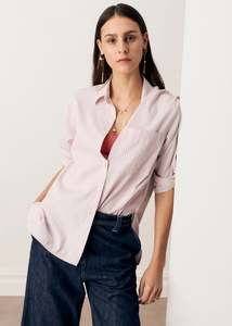 Pol: POL AUBIN LS SHIRT PINK STRIPE