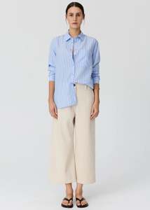 Pol: POL AUBIN LS SHIRT BLUE/PINK