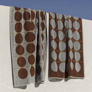 Abacus Beach Towel - Mist/Paprika