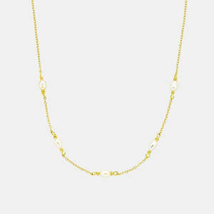 Jewellery 1: Pops of Pearls Necklace - Gold & Silver