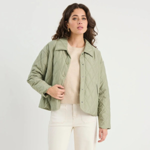 Among The Brave: Absolute Quilted Jacket - Soft Khaki