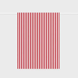 Tea Towels: Tea Towel - French Nautical Red Stripe