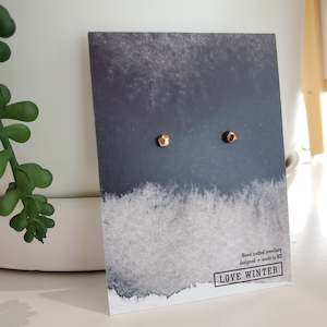 Love Winter: Geometric Ball Studs - Brass