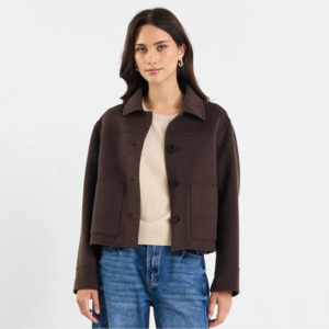 Ranger Wool Blend Jacket - Chocolate