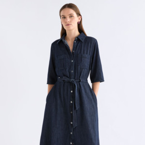 Wear: Valor Shirt Dress - Mid Blue Denim