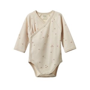Baby 1: Kimono Bodysuit Long Sleeve - Bumble Bee