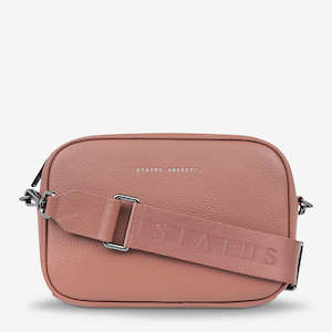 Handbags: Plunder Bag With Webbed Strap - Dusky Rose