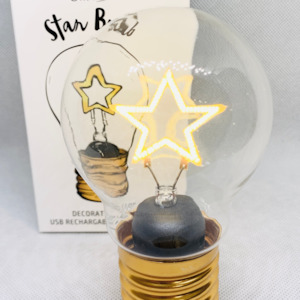 Star Lightbulb Lamp - USB Recharge