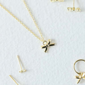 Bow Necklace - Gold & Silver